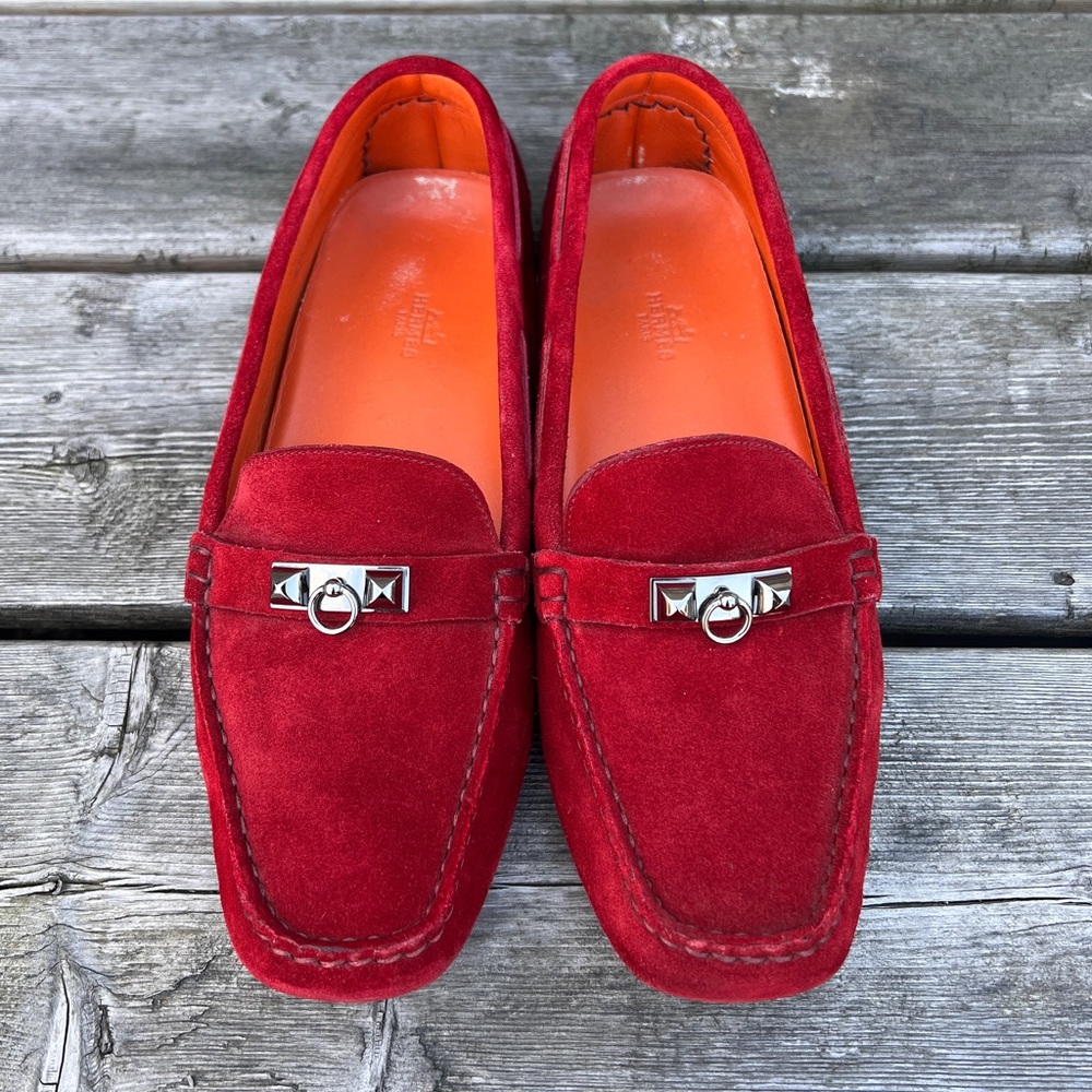 Hermès Irving Suede Loafer Sz 41